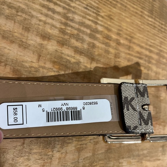 Michael kors‎ Womens brown and tan signature leather and canvas belt size 41” - Picture 6 of 7